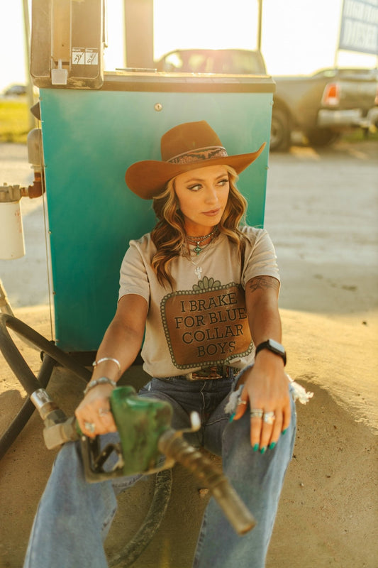 Brake For Blue Collar Boys Graphic Tee