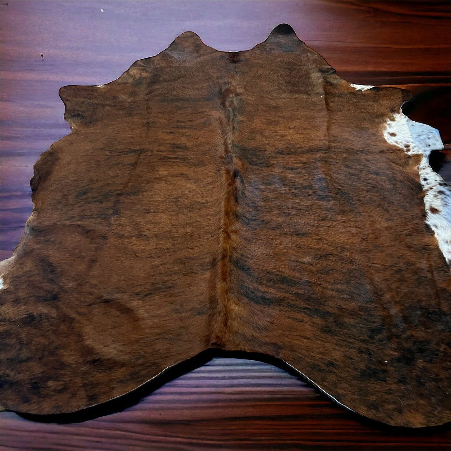Brindle Jumbo Cowhide Rug - Size 7-8ft