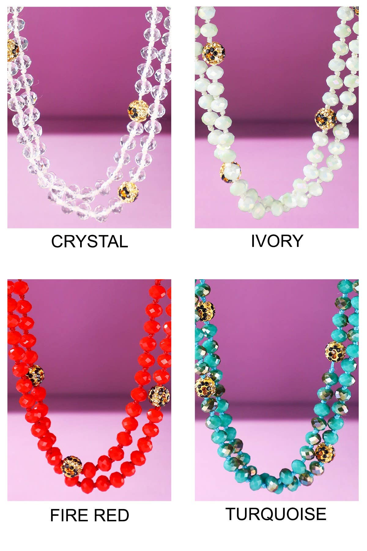Stunning Beaded Necklace: TQ-TURQUOISE / OS