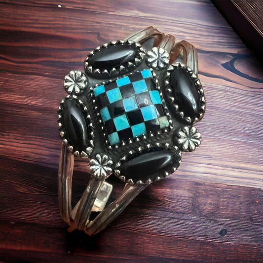 Checker & Stone Blooming Cuff