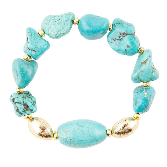 Durango Chunky Turquoise Stretch Bracelet