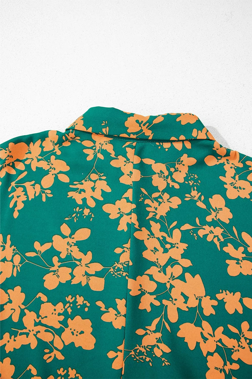 Printed Ruffled Hem Button Front Dress