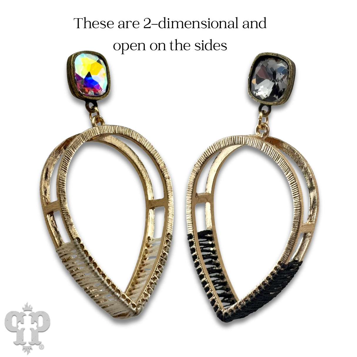 Upside down teardrop earring, Austrian crystal