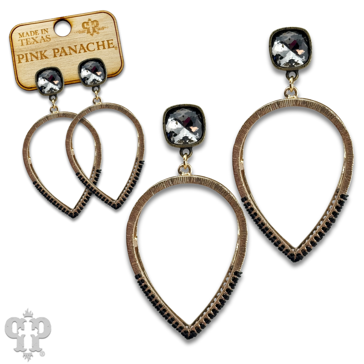 Upside down teardrop earring, Austrian crystal