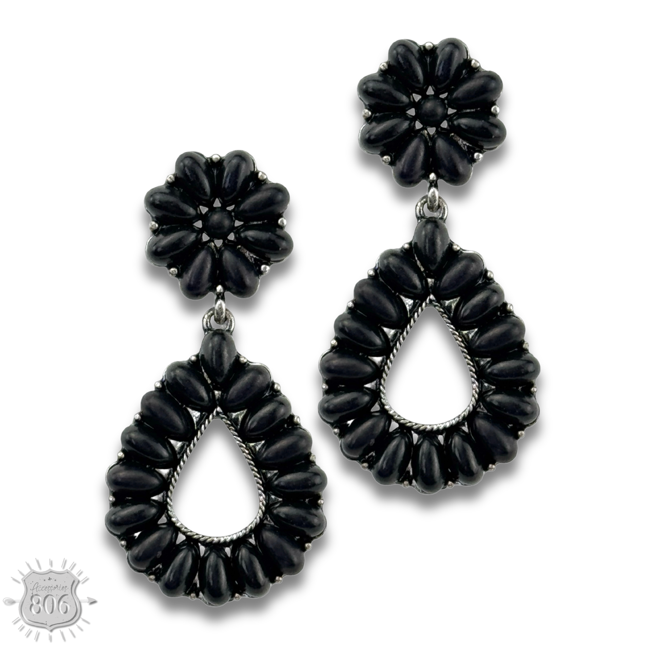 Western stone teardrop earring