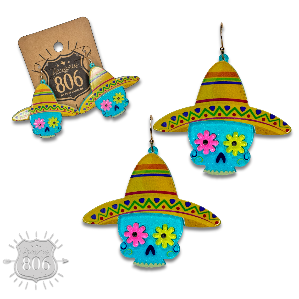 Sugar skull earring