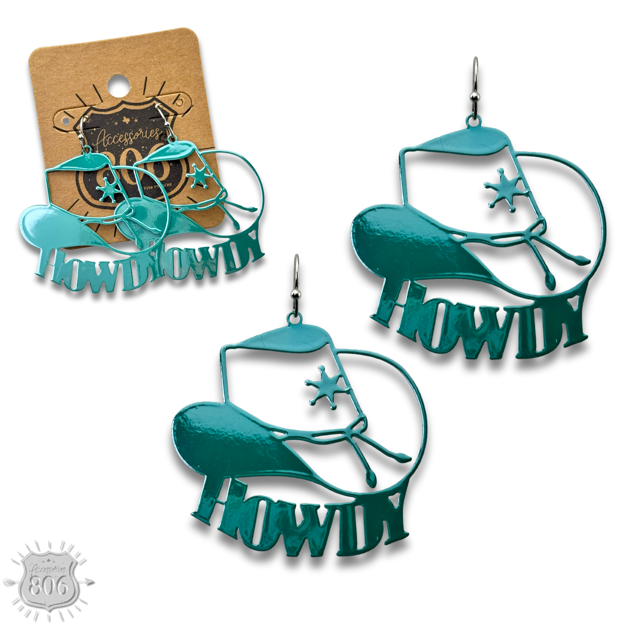 Howdy cowboy hat earring