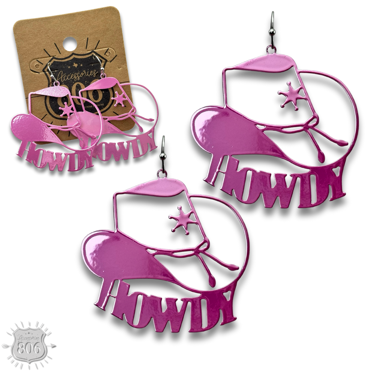 Howdy cowboy hat earring