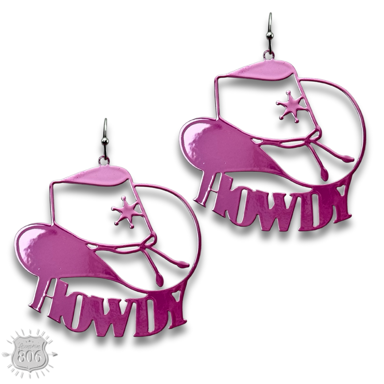 Howdy cowboy hat earring