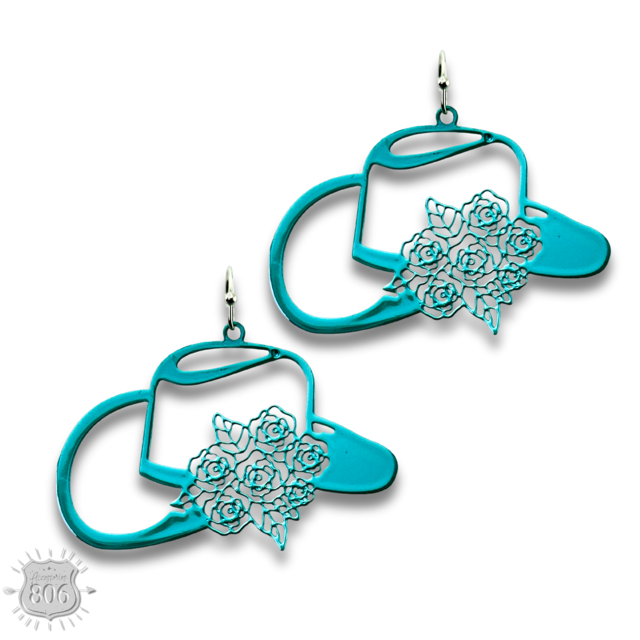 Flower cowboy hat earring