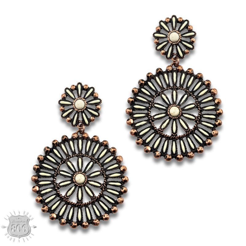 Southwest round earring
