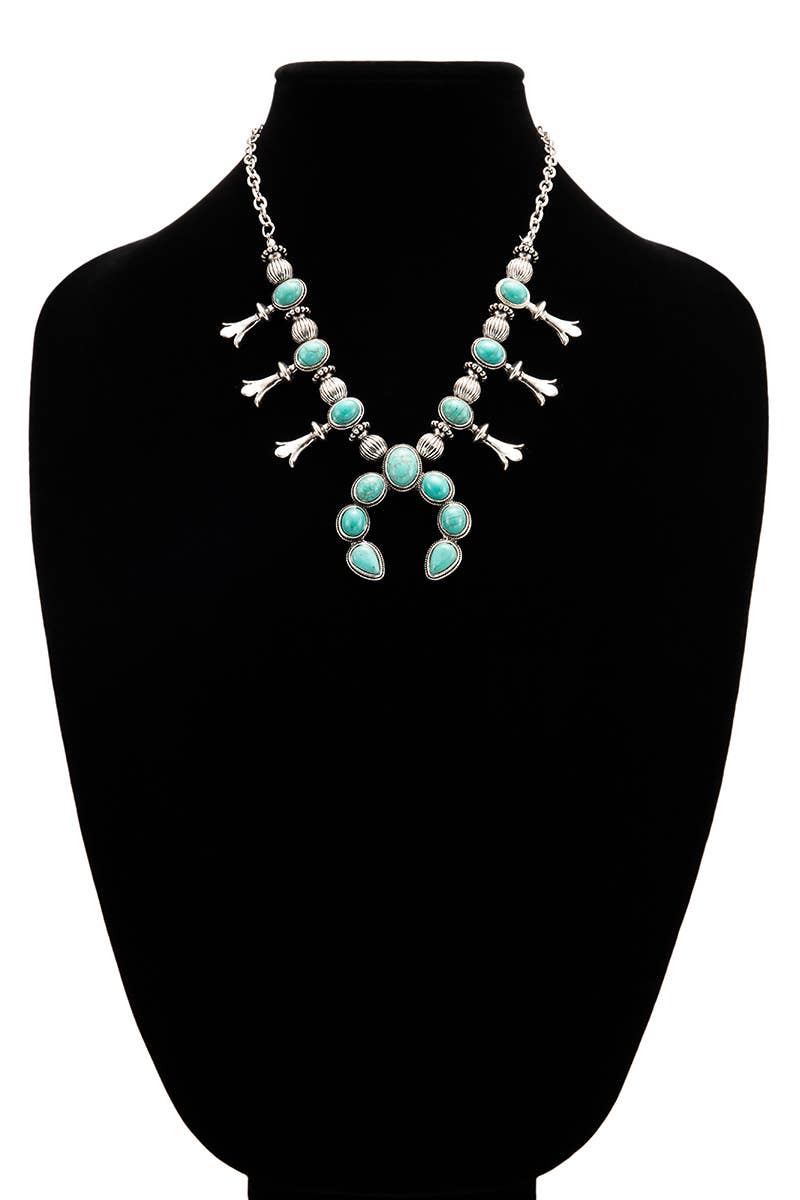 Squash Blossom Necklace: Turquoise(SBTQ) / OS