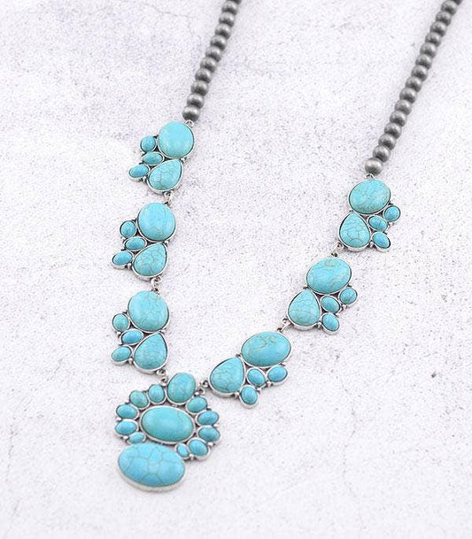 Turquoise Semi Stone Necklace: Turquoise