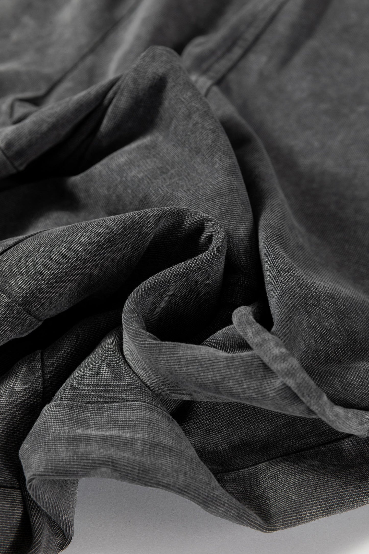 Mineral Wash High Waist Raw Hem Pants