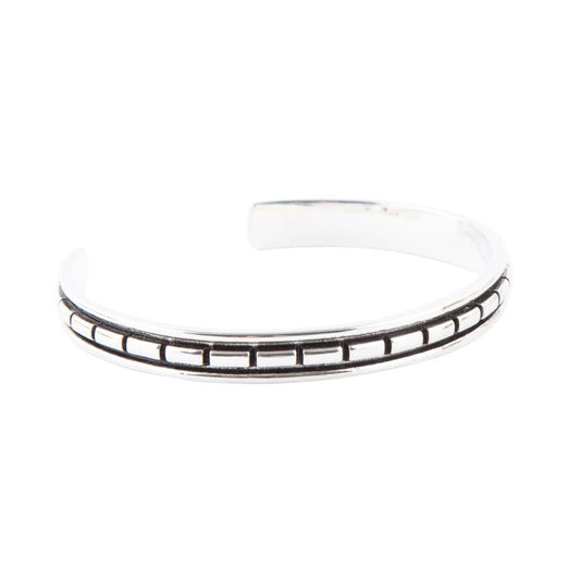 Geometric All Sterling Silver Cuff Bracelet