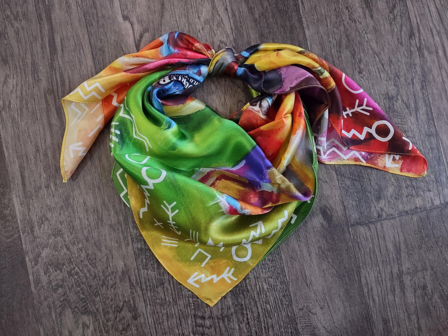 100% Silk Wild Rag War Horse by BB Wyatt a double b wild rags exclusive