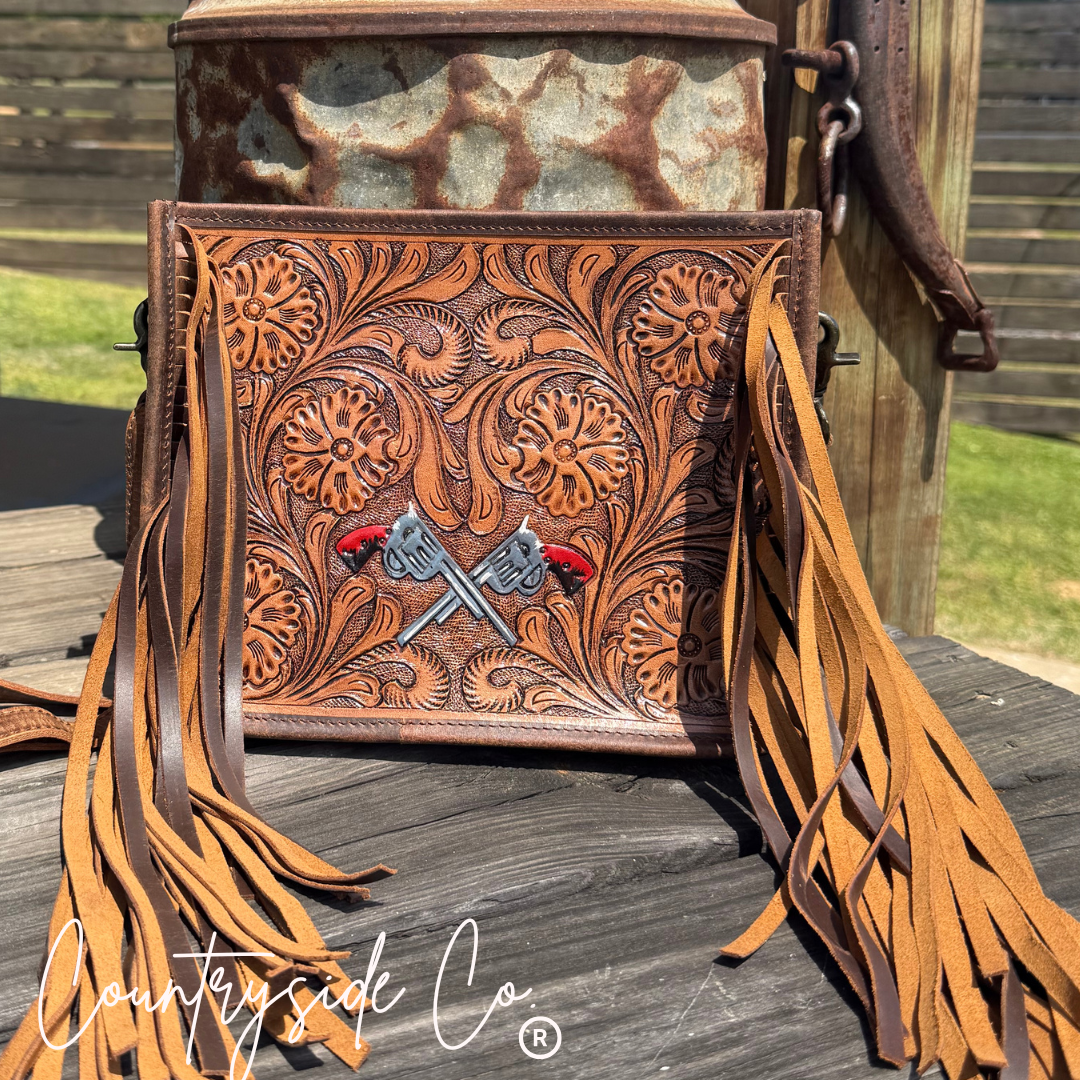 The Desert Duel Tooled Leather Purse by Countryside Co.