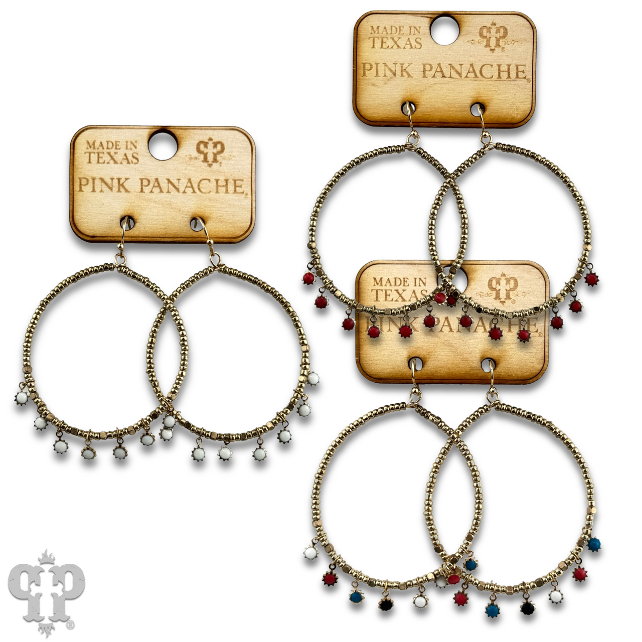 Gold seed bead with sunburst bead earring