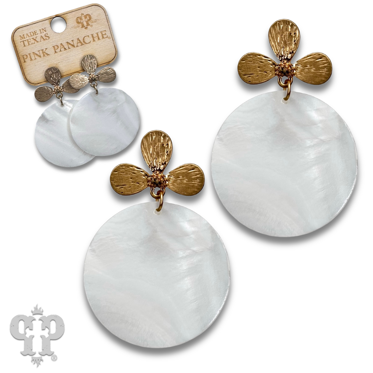 Shell disc earring