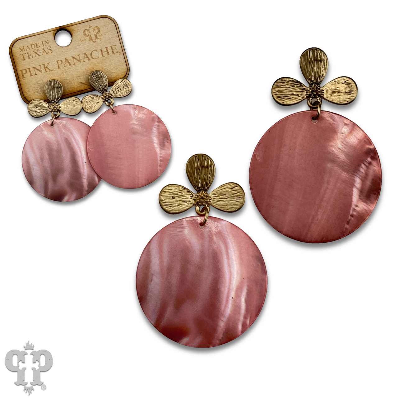 Shell disc earring