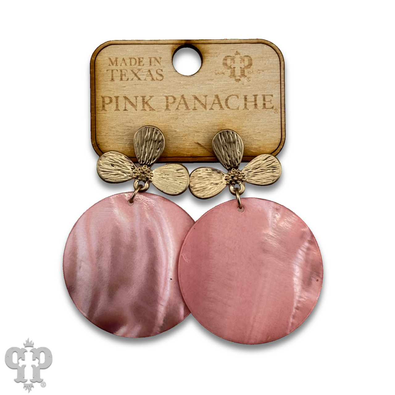Shell disc earring