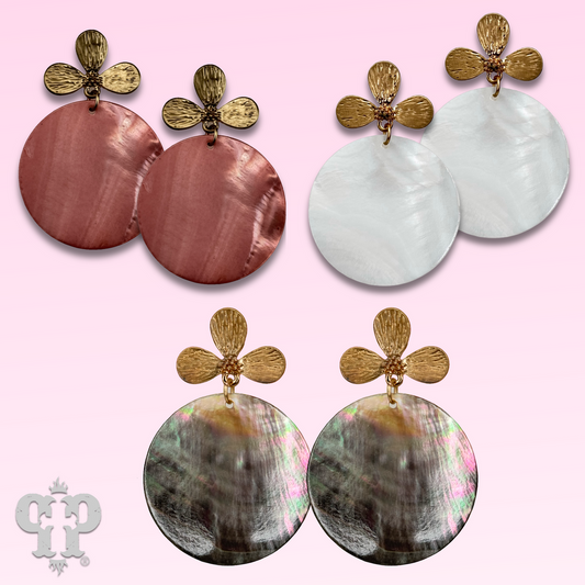 Shell disc earring