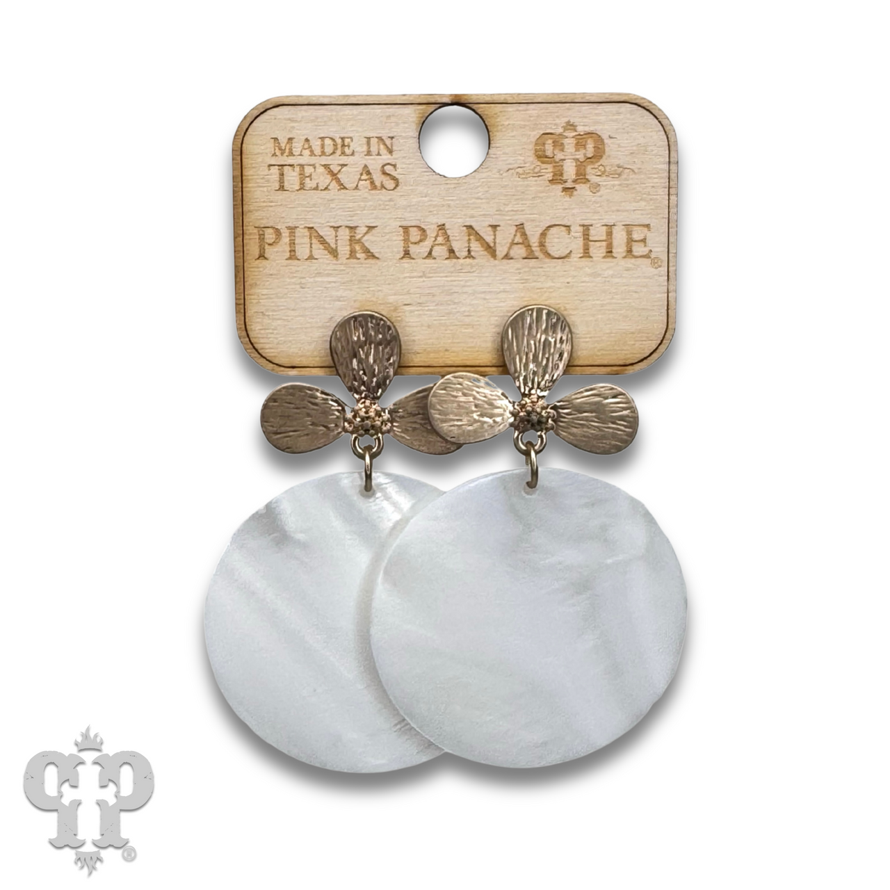 Shell disc earring