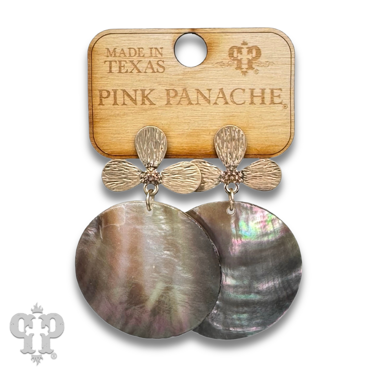 Shell disc earring