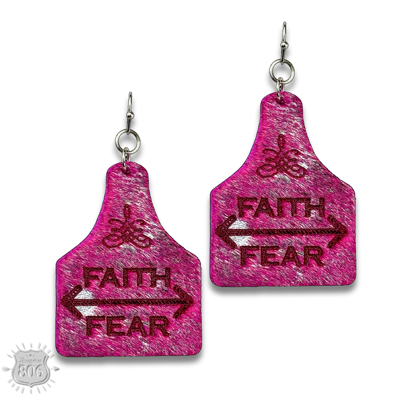 Western ear tag earring