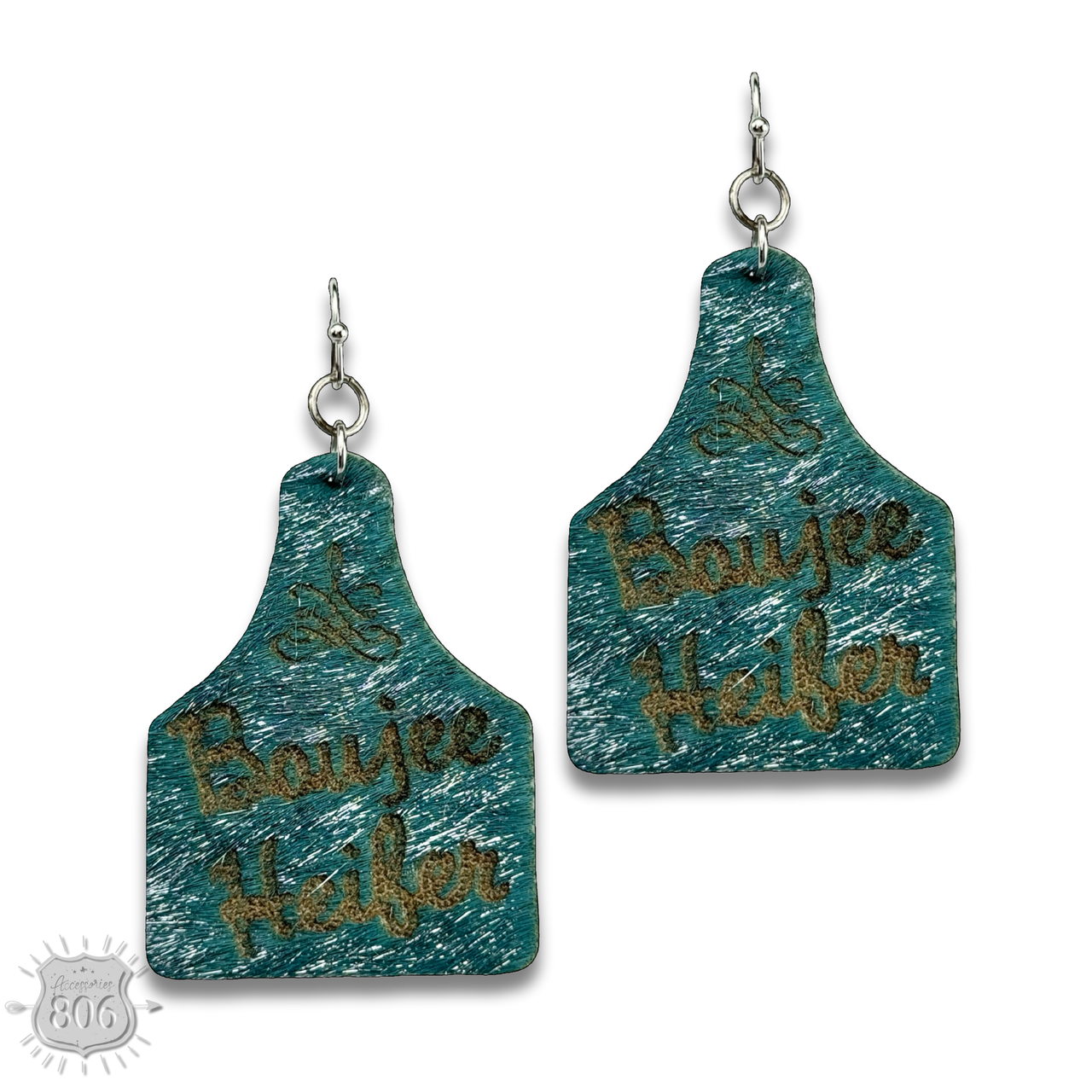 Western ear tag earring