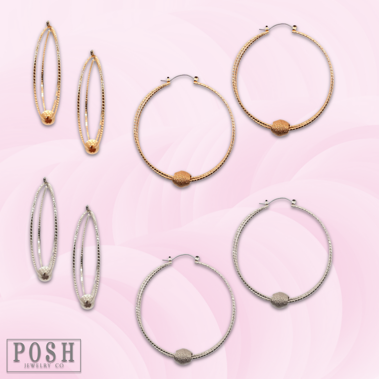 Textured circle and floating charm earring