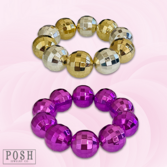 Disco ball bracelet