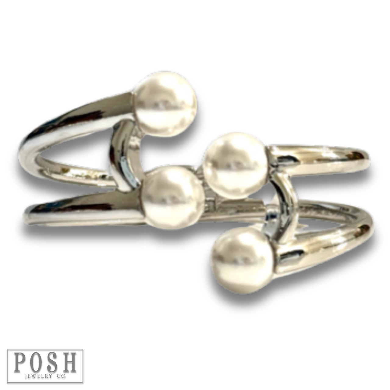 Pearl bead cuff bracelet