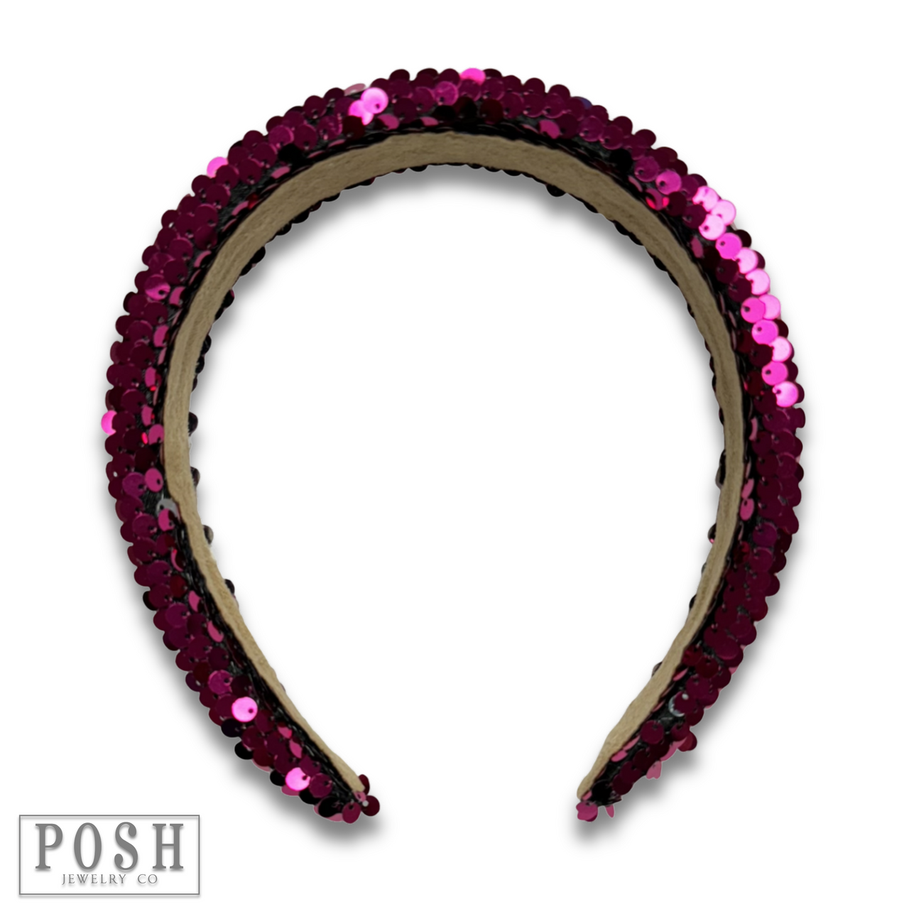 Pink sequin headband
