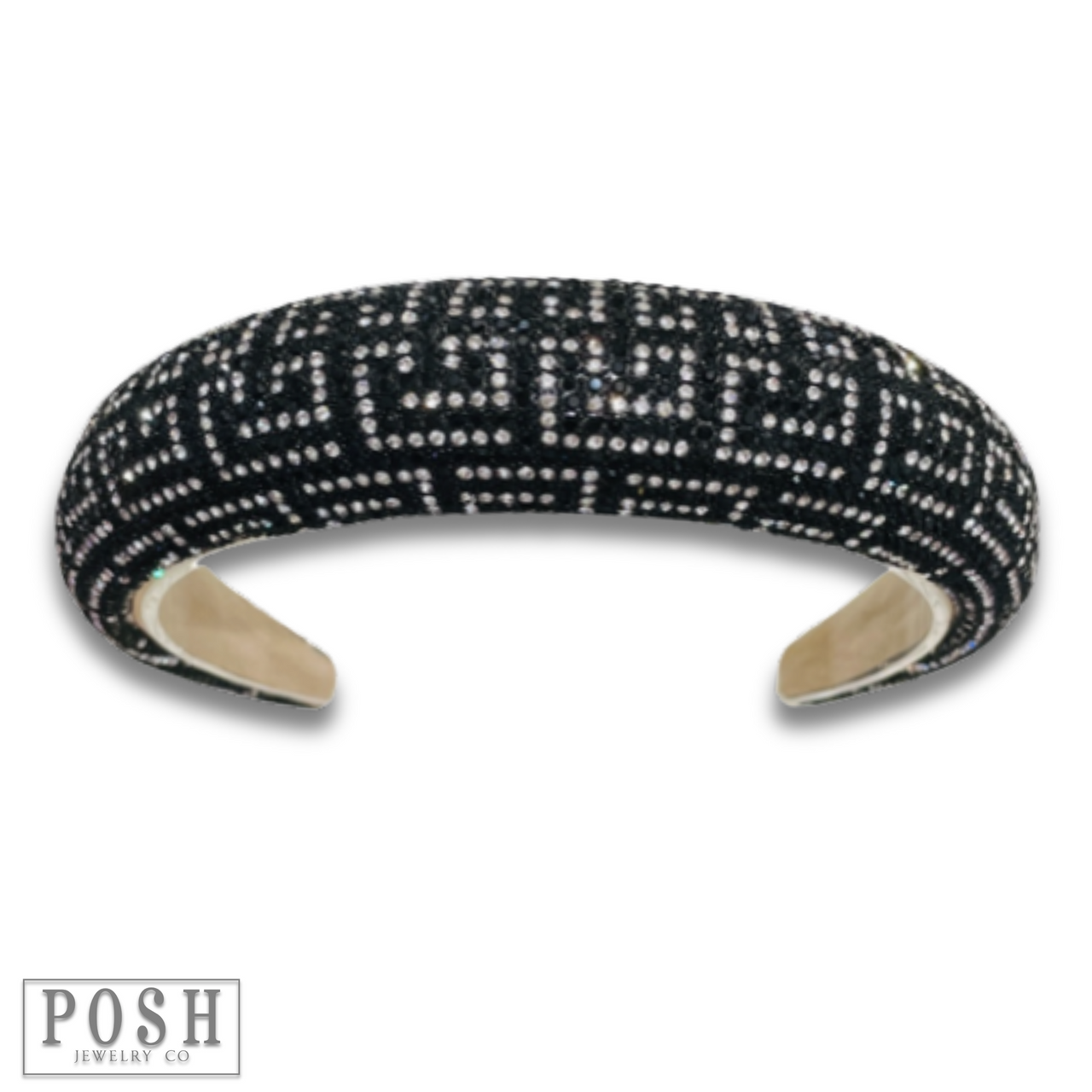 Luxury look patterned rhinestone headband