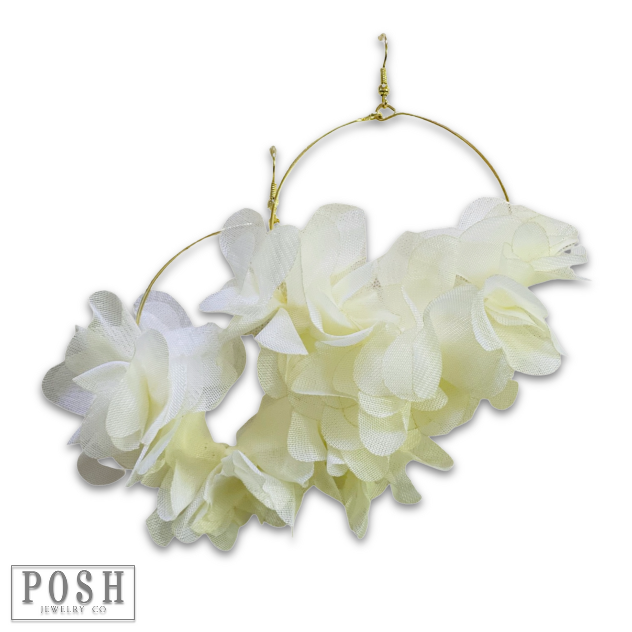 Chiffon flower earring