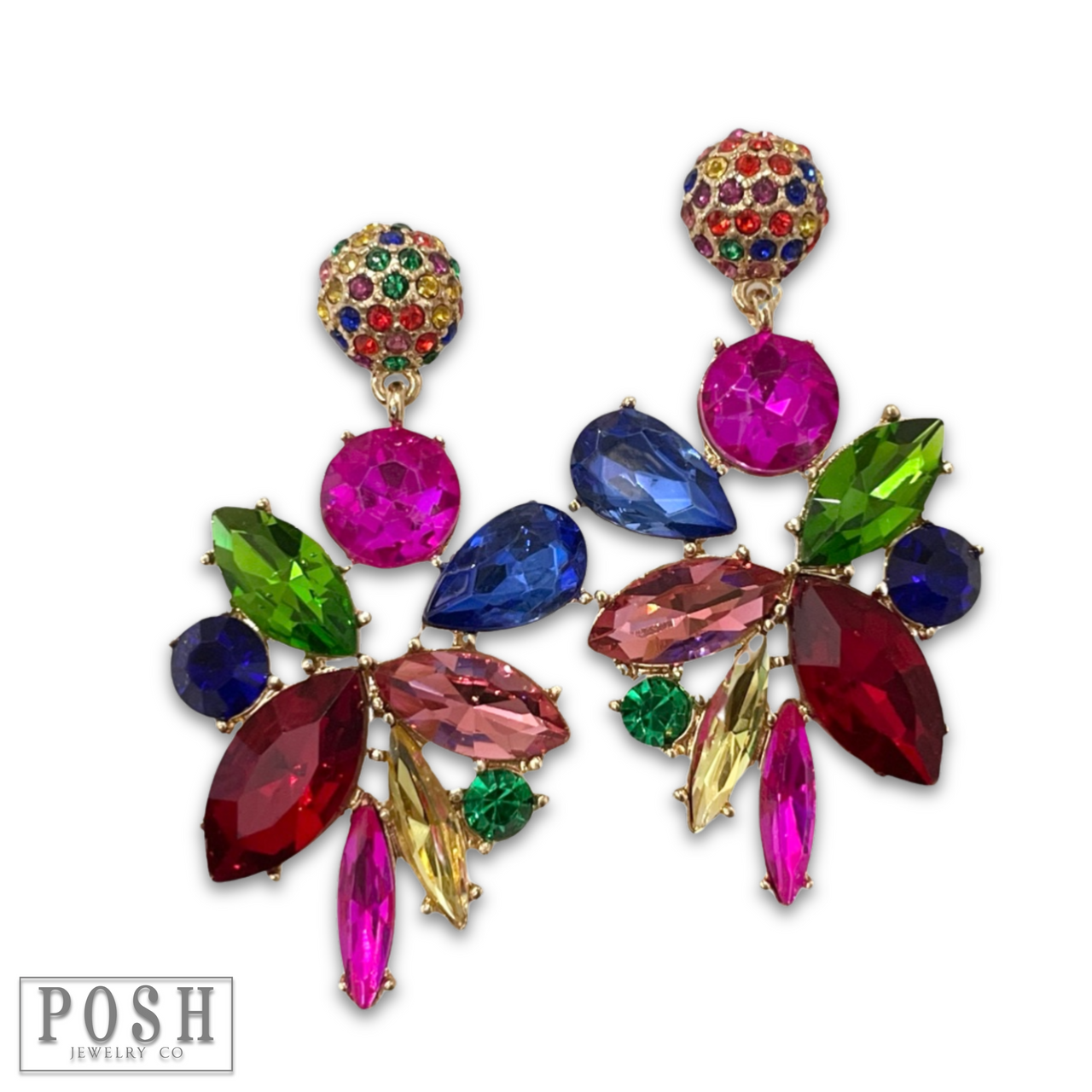 Rhinestone statement earring