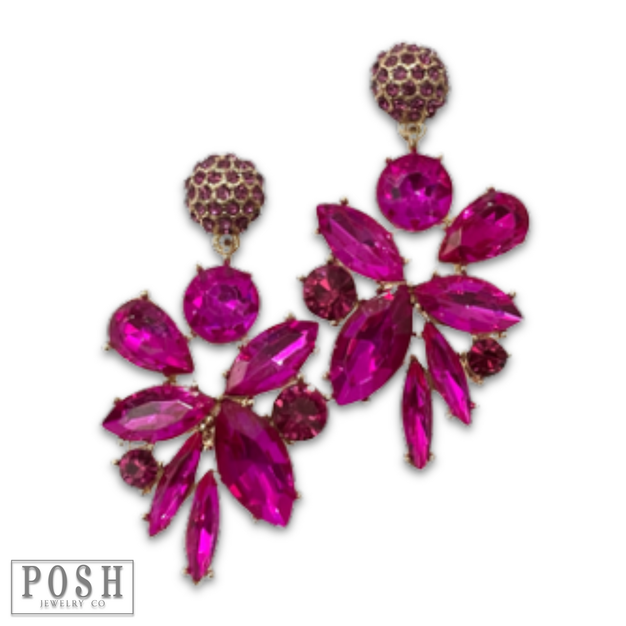Rhinestone statement earring