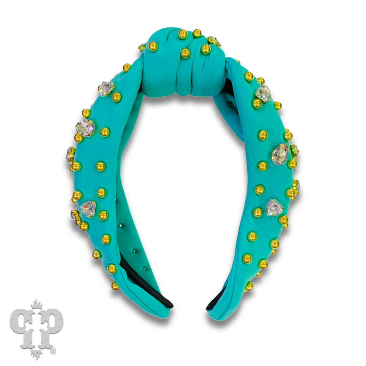 Rhinestone top knot headband