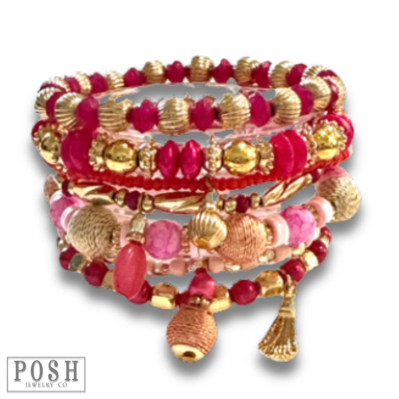 Pink mix bracelet set
