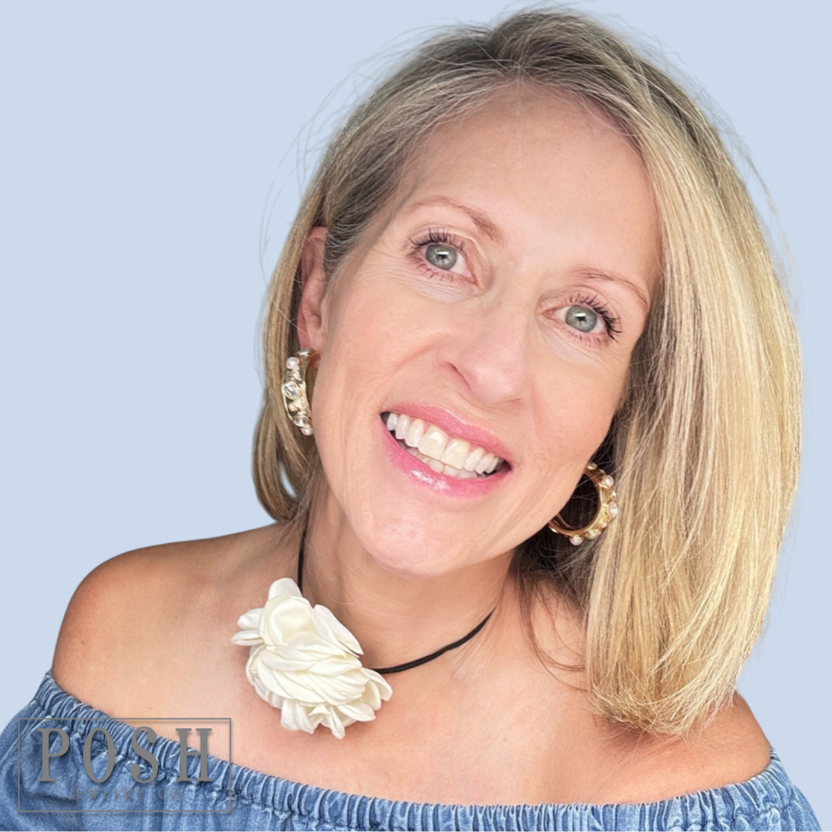 Flower choker necklace