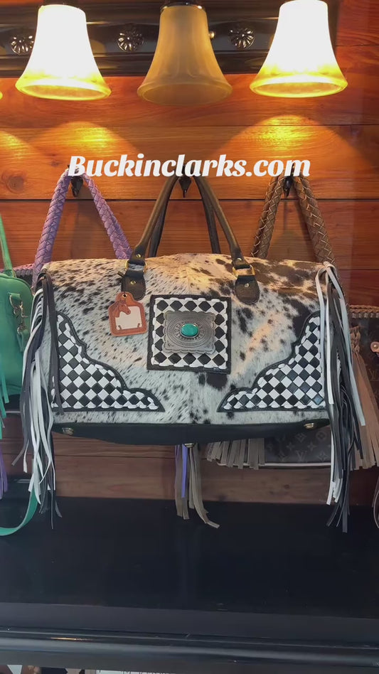 Black Checkered Duffel