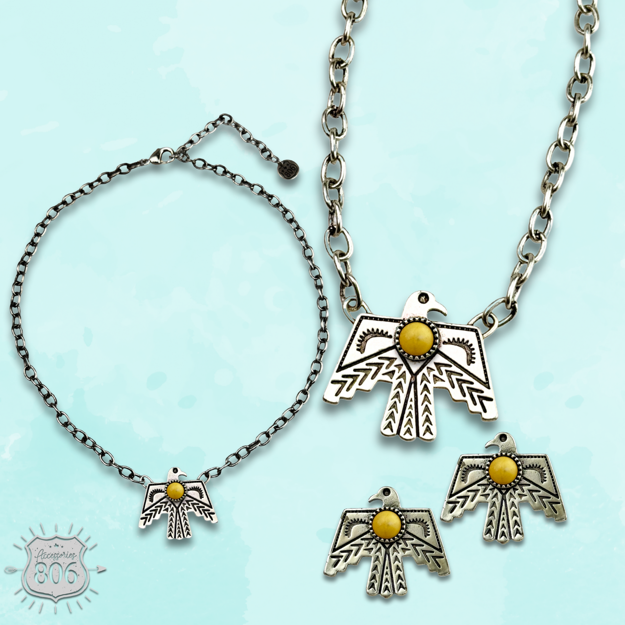 Thunderbird necklace set