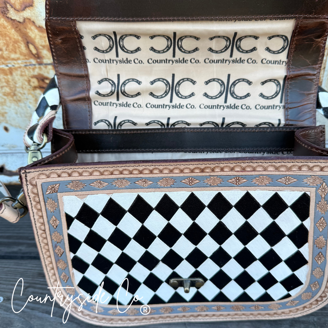 Zadie Tooled Leather Concealed Carry Handbag